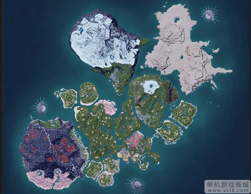 《幻兽帕鲁》全传送点首领boss地下城矿点标注地图 迷雾全开地图存档